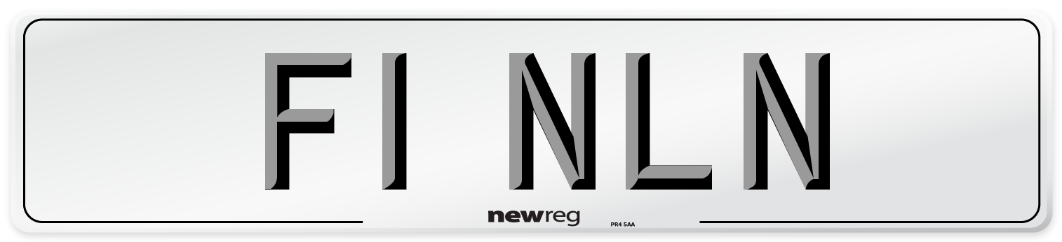 F1 NLN Number Plate from New Reg